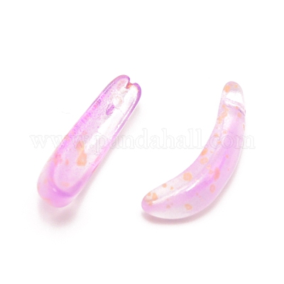 Золотой песок Lampwork бисер LAMP-WH0008-01B-1