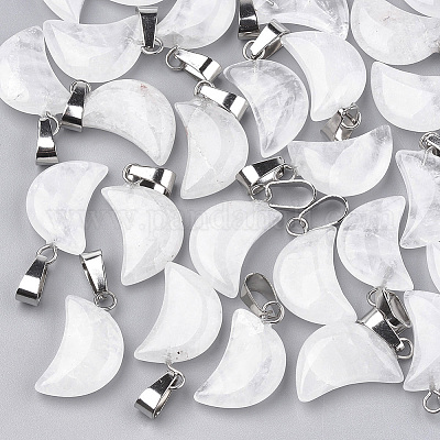 Лунные подвески из натурального кварца X-G-Q369-04-1