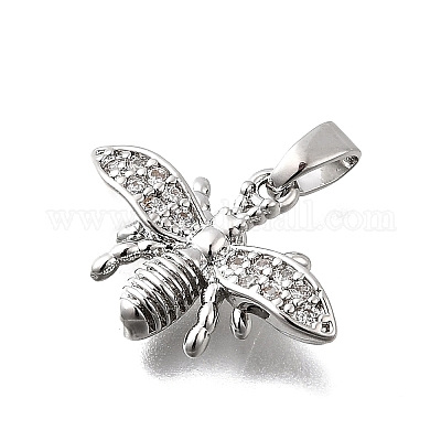 Латунные микро проложить кубического циркония подвески KK-P336-16C-P-1