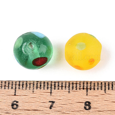 Бусы лэмпворк ручной работы LAMP-N036-10A-01-1