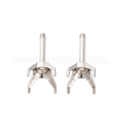 Фурнитура для сережек-гвоздиков из нержавеющей стали 304 STAS-B091-02B-06P-1