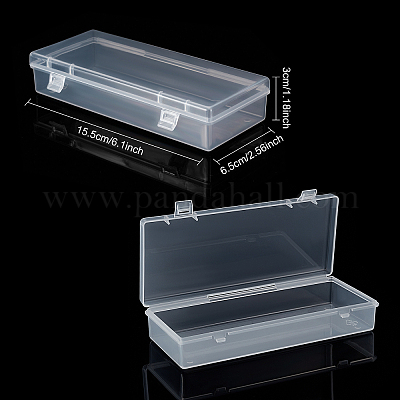 10 шт. Прозрачные пластиковые контейнеры для бусинок CON-BC0002-25-1