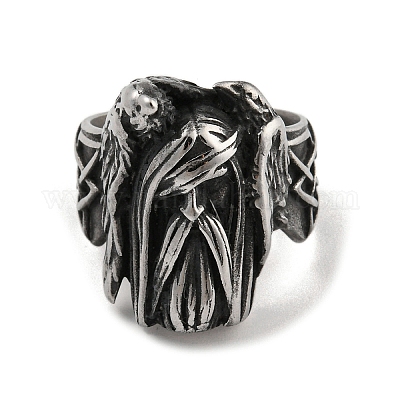 Кольцо из нержавеющей стали 304 RJEW-B055-04AS-17-1