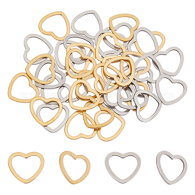 40 шт. 2 цвета 201 соединительные кольца из нержавеющей стали STAS-GL0001-05-1