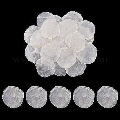 60 шт. натуральные бусины из ракушек капиз FIND-PH0026-67-1