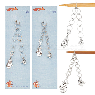 Латунные вязальные цепочки для счетчика рядов HJEW-NB00130-1