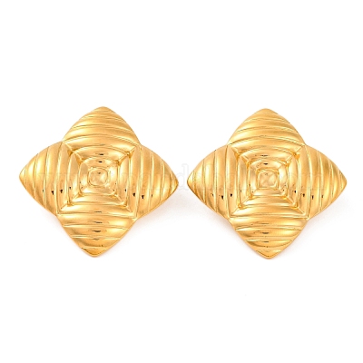 Серьги-гвоздики из нержавеющей стали 304 с ионным покрытием (IP) EJEW-G395-10G-1