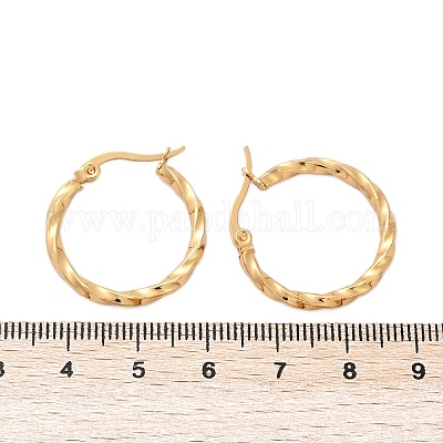 201 серьги-кольца из нержавеющей стали EJEW-I245-07B-1