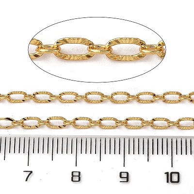 Латунные текстурированные овальные звенья цепи CHC-H113-16G-1