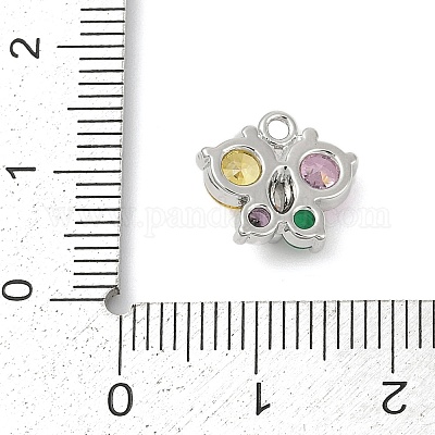 Латунные микро проложить кубического циркония подвески KK-Z094-16P-01-1