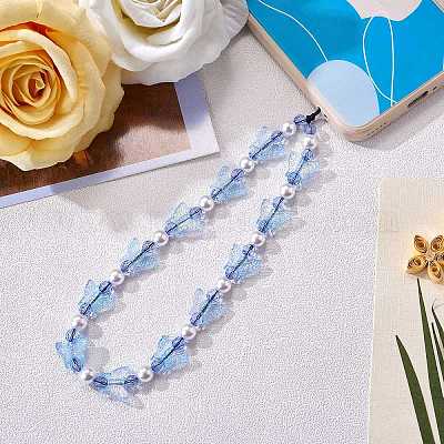 Cordini Per Telefono A Forma Di Cuore | 2 Pezzi Con Perline Acriliche | Cinturino Da Polso Anti-Perdita | Accessorio Per Donne E Ragazze