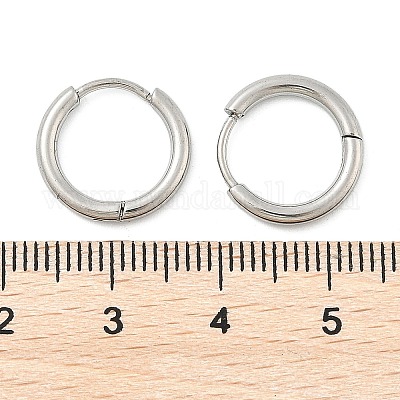 Серьги-кольца из нержавеющей стали 304 EJEW-P177-P-07-1