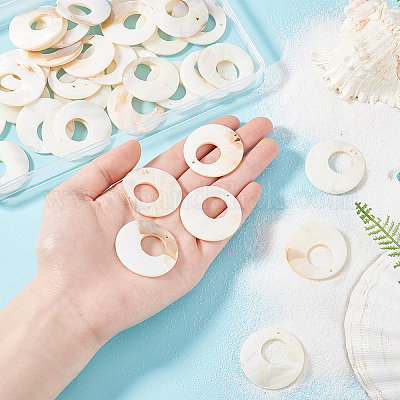 40 шт. подвески из ракушечного жемчуга SSHEL-GA0001-18-1