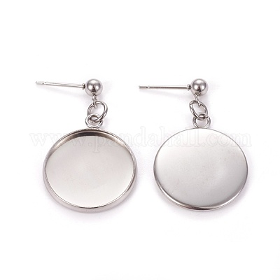 Серьги-гвоздики из нержавеющей стали 304&nbsp;STAS-L226-019D-P-1