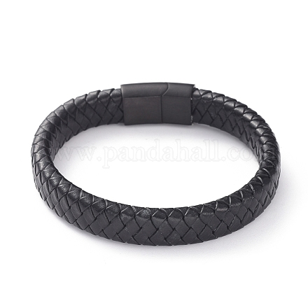 Bracelets unisexes armure de cordon en cuir BJEW-JB04893-04-1