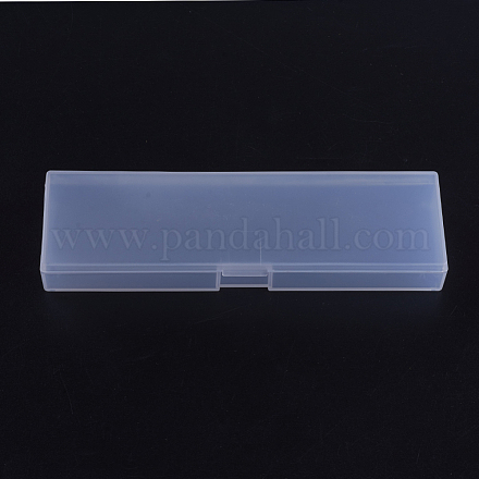 クリアプラスチックビーズ収納ケース  直方体の  透明  17.5x5.2x2.1cm CON-WH0016-02-1