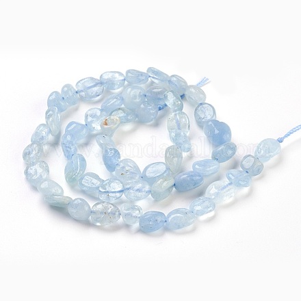 Chapelets de perles en aigue-marine naturelle G-F575-11-1