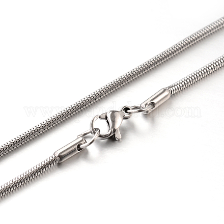 304 Stainless Steel Snake Chain Necklaces STAS-M174-005P-2.0-1