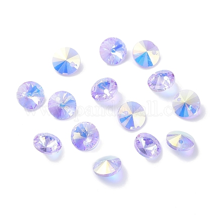 Galvanoplastie perles de verre transparentes EGLA-Z002-AB01-1