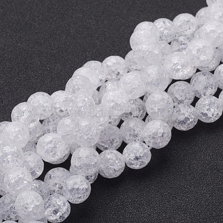 Chapelets de perles en quartz craquelé synthétique X-G-SF10MM-43-1