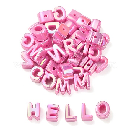 УФ-покрытие радужными переливающимися акриловыми бусинами OACR-C012-01A-1-1