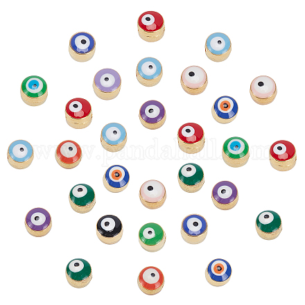 Nbeads 12 Colors Alloy Enamel European Beads ENAM-NB0001-40G-1