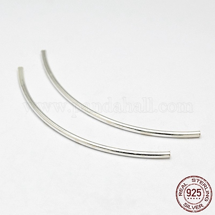 Tube 925 Sterling Silver Beads STER-O021-B-07-1