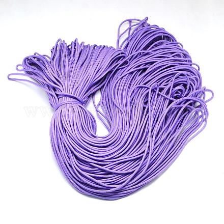 ポリエステル&スパンデックスコードロープ  16プライ  紫色のメディア  2mm  約109.36ヤード（100m）/バンドル RCP-R007-352-1