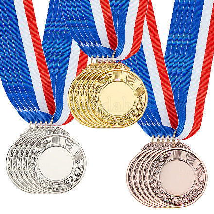 Ahadermaker 15 Uds 3 colores medallas conmemorativas de aleación de zinc FIND-GA0003-09-1