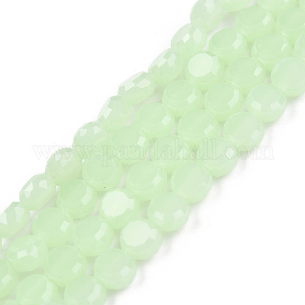 Fili di perle di vetro di giada imitazione trasparente GLAA-N052-05B-B04-1