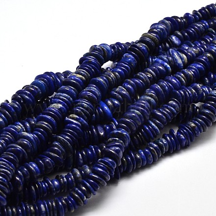 Natural Lapis Lazuli Chip Beads Strands X-G-E271-63-1