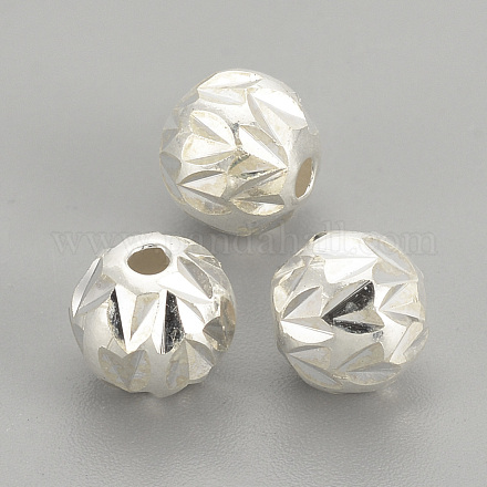 Perles 925 en argent sterling X-STER-S002-09-8mm-1