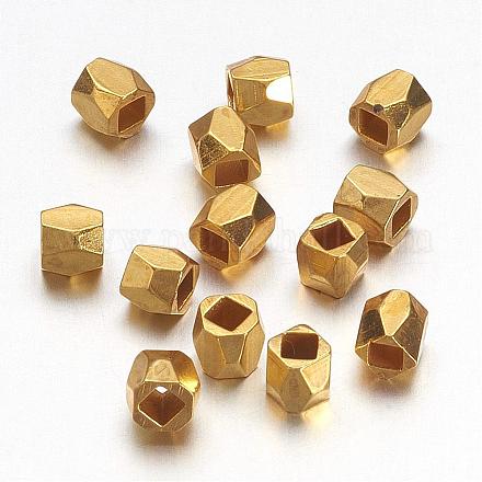 Golden Alloy Faceted Column Spacer Beads X-PALLOY-C077-G-1