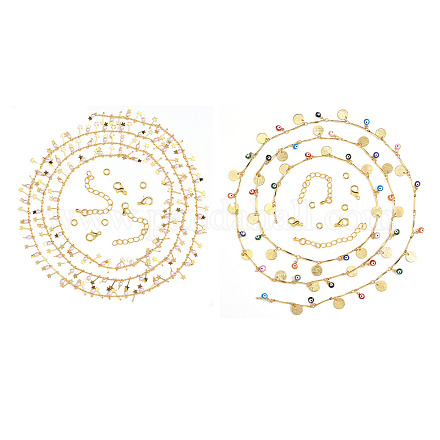Набор для изготовления ожерелья из цепочки своими руками DIY-SZ0001-52G-1