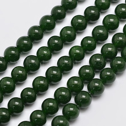 Hebras de abalorios jade naturales & teñidas de malasia G-A146-8mm-A28-1