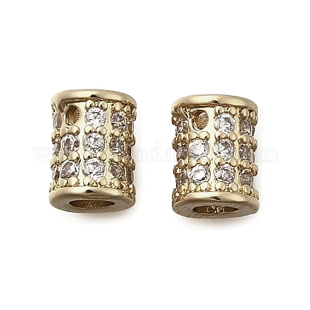 Латунные микро проложить кубического циркония бусы KK-Z126-09G-1
