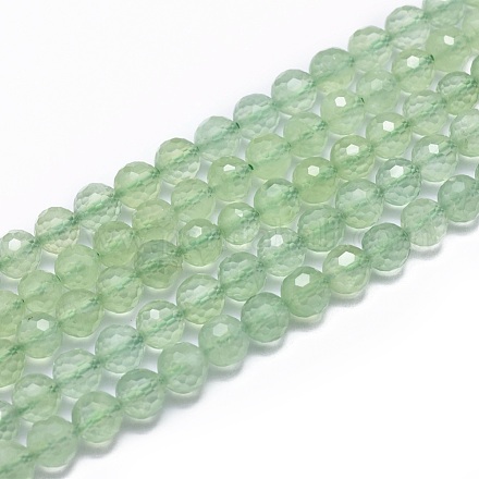Chapelets de perles en préhnite naturelle G-G792-33B-1
