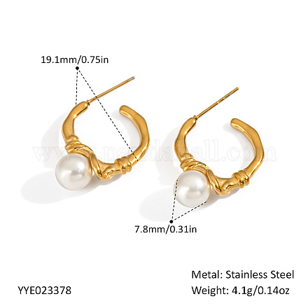 Круглые серьги-гвоздики из нержавеющей стали 304 PX1946-2-1