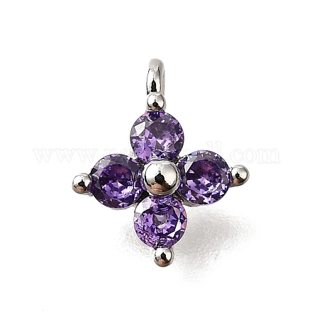 Латунные микро проложить кубического циркония подвески KK-D356-07G-P-1