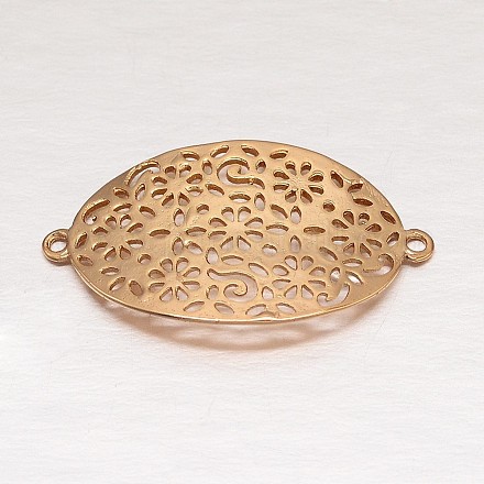 Плоские овальные стойки с латунным филигранным покрытием KK-L147-136-1