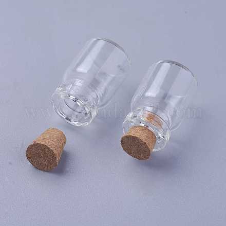 Mini bottiglie di vetro carino piccolo vaso di vetro AJEW-H004-5-1