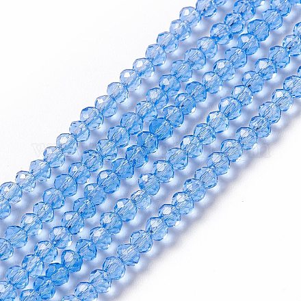 Transparent Glass Beads Strands GLAA-R135-2mm-16-1