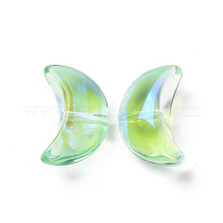 Perles en verre electroplate transparent  GLAA-F122-01E-1
