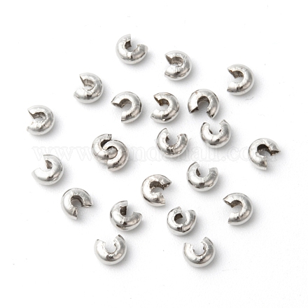 Couvertures de perles à sertir en fer X-IFIN-H028-N-1