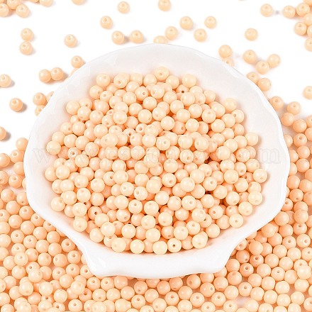 Непрозрачная выпечка окрашены стеклянные бусины DGLA-T004-02D-1