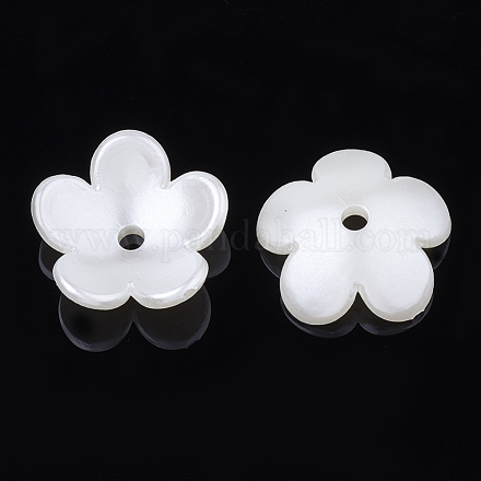 4-pétalo tapas de cuentas de perlas de imitación de plástico abs OACR-S020-32-1