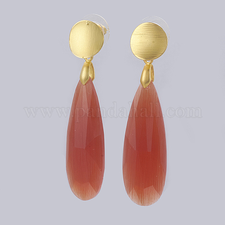 Brass Stud Earrings EJEW-O083-06G-B-1