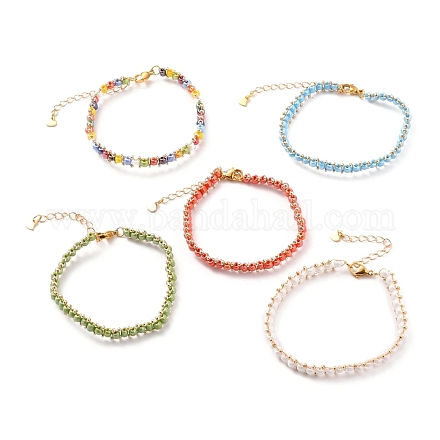 Bracelets en perles de rocaille de verre BJEW-JB05623-1