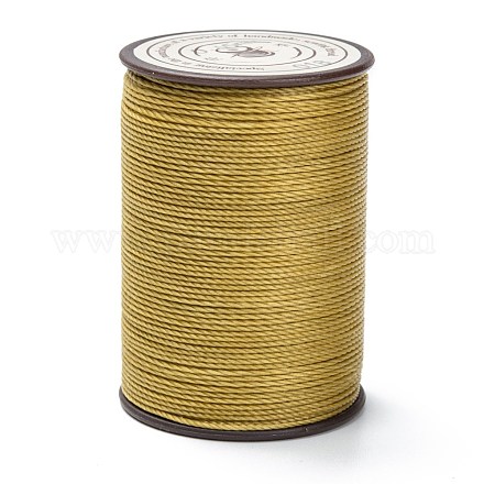 ラウンドワックスポリエステル糸ストリング  マイクロマクラメコード  ツイストコード  革縫い用  ダークチソウ  0.65mm  約87.48ヤード（80m）/ロール YC-D004-02D-018-1