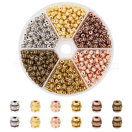 Arricraft 600pcs 6 couleurs perles en alliage de style tibétain TIBEB-AR0001-02-1
